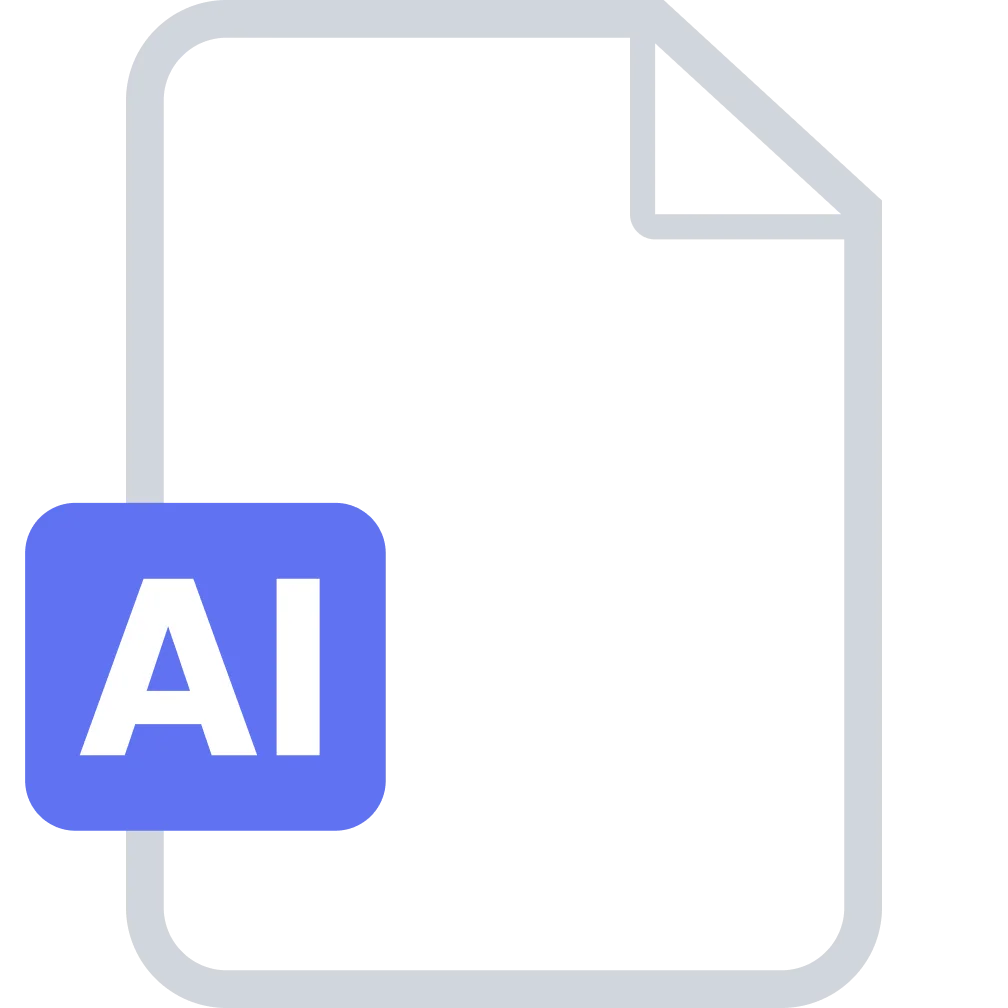 AI Document File Icon Free PNG