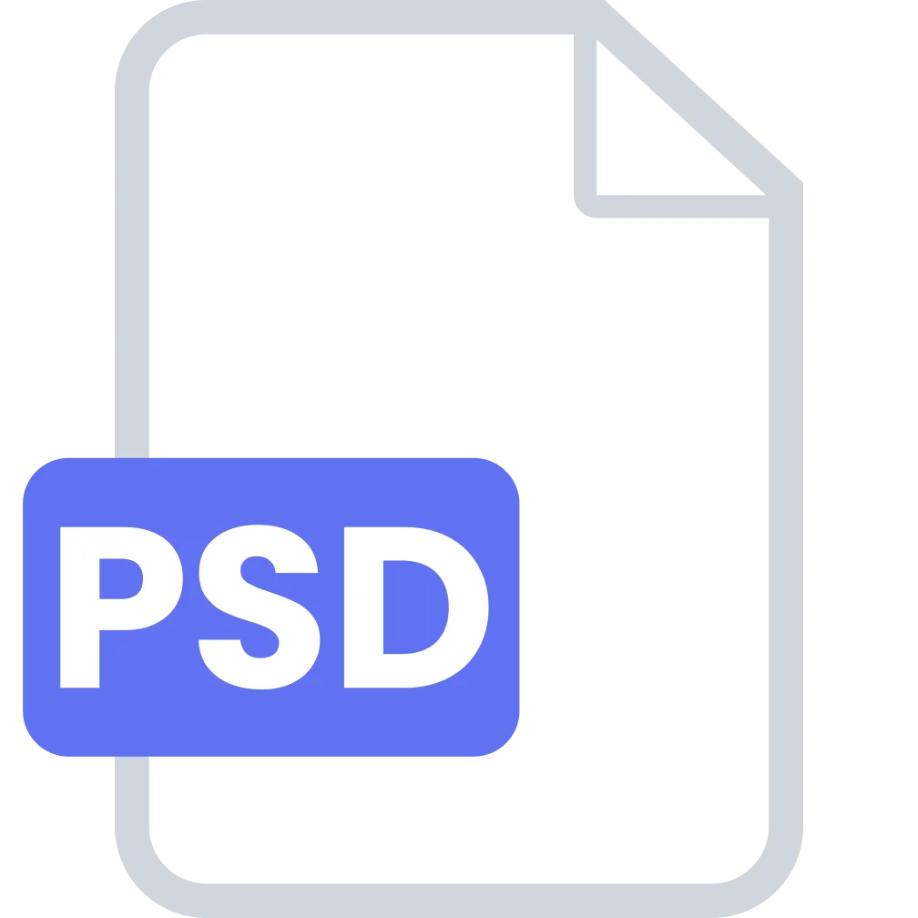 PSD Document File Icon Free PNG