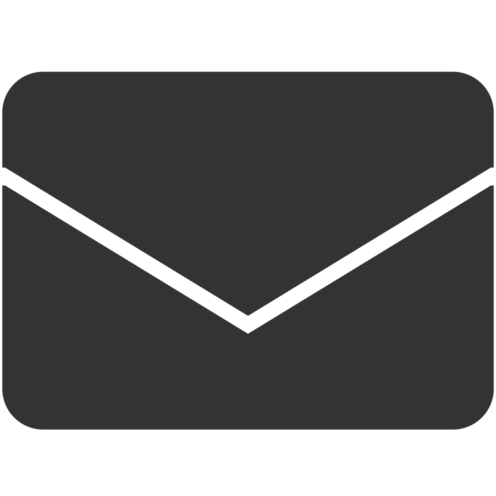 Dark Gray Envelope Icon Free PNG