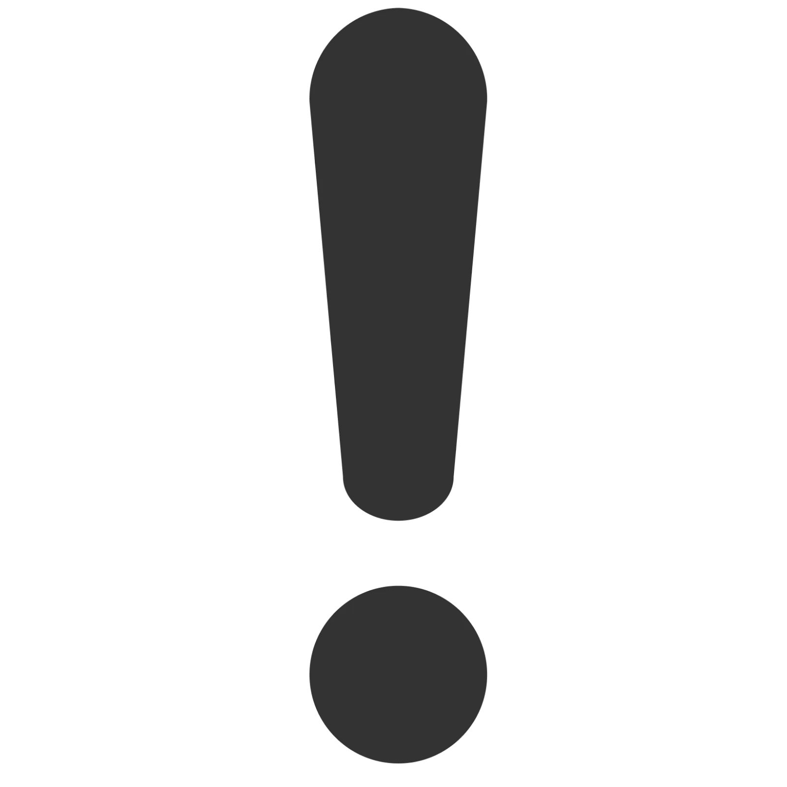 Charcoal Exclamation Mark Free PNG