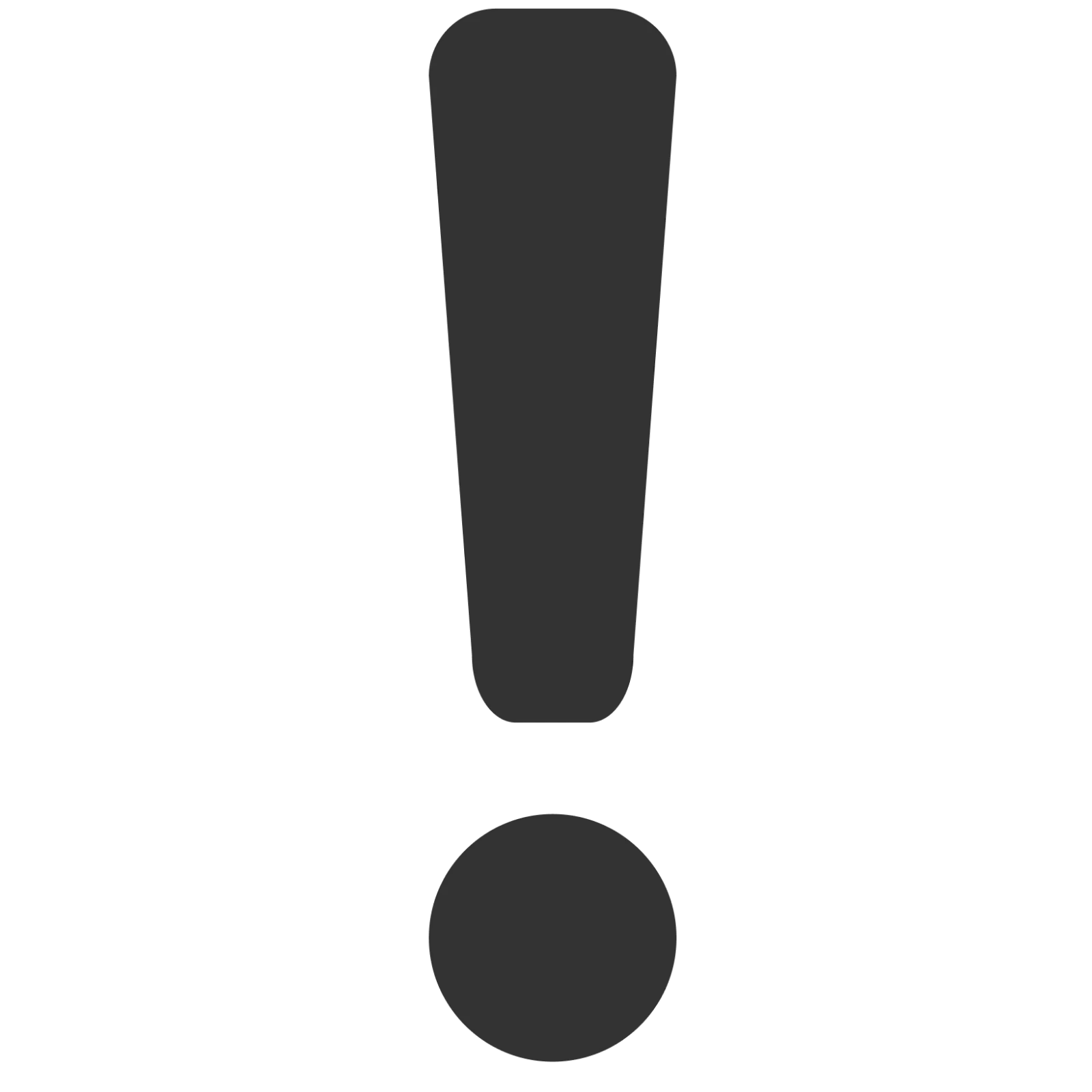 Dark Gray Exclamation Mark Free PNG