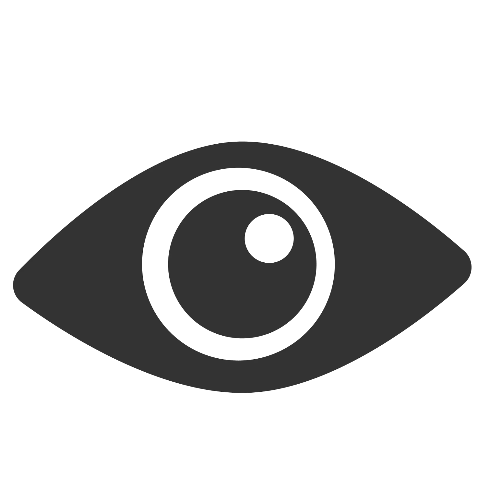 Simple Gray Eye Icon Free PNG