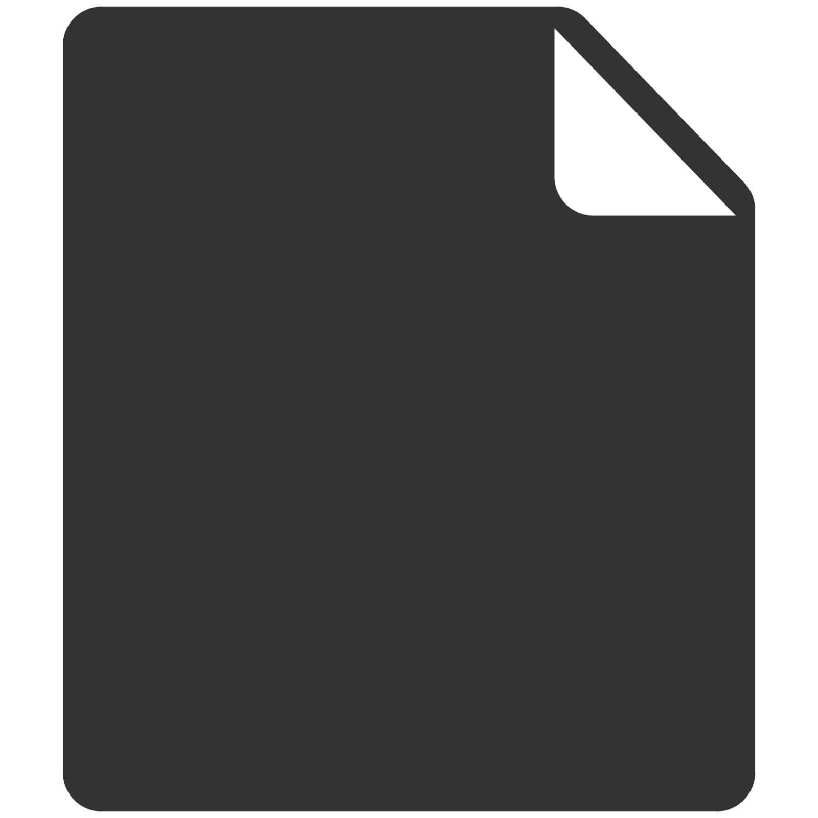 Dark Gray Folded-Corner Document Icon Free PNG