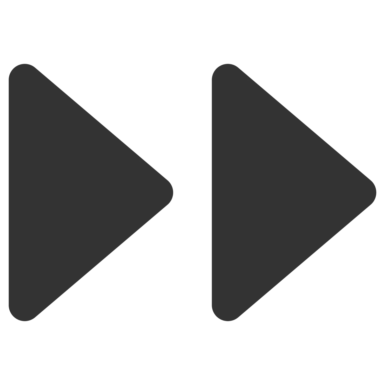 Dark Gray Fast Forward Symbol Free PNG