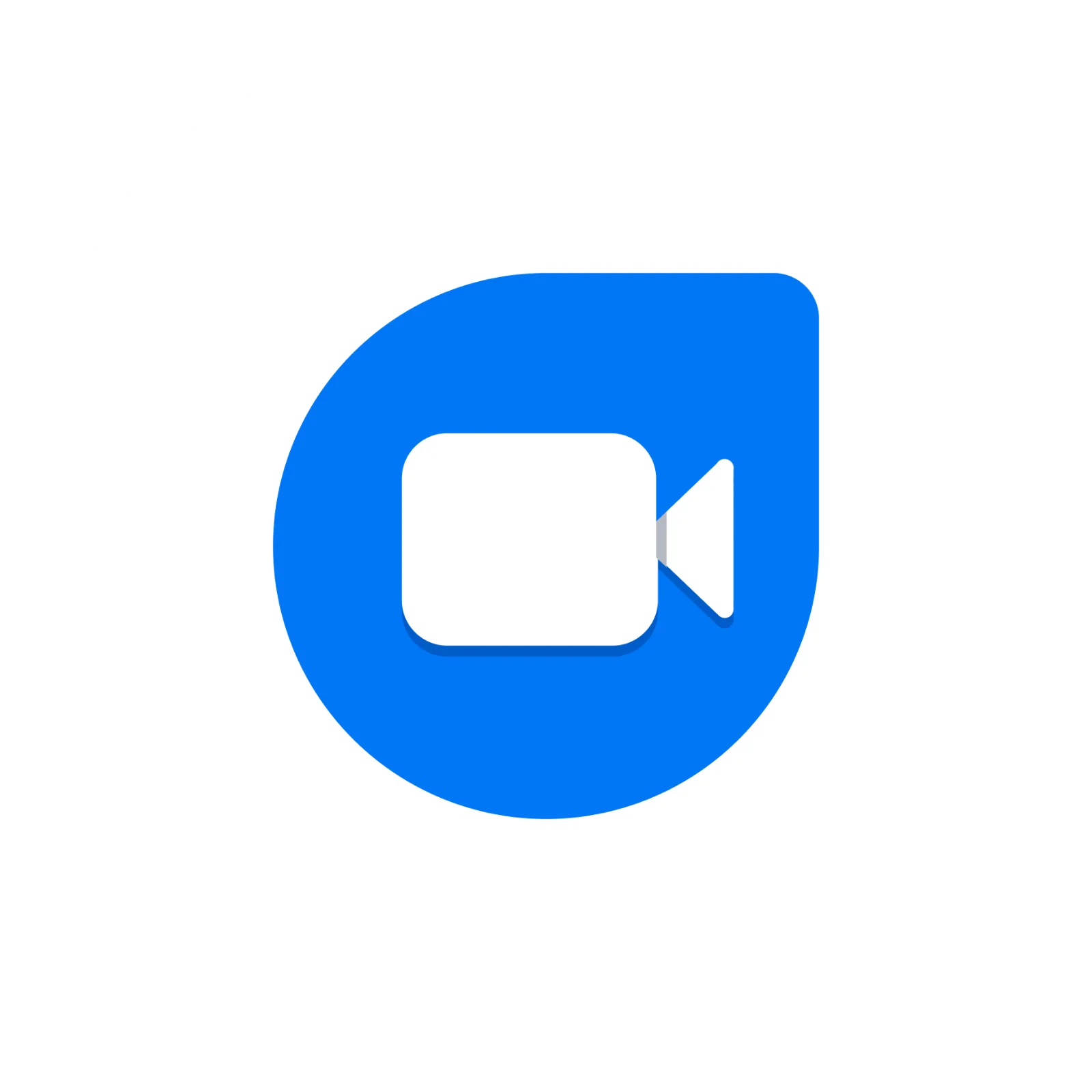 Blue Video Camera Icon on White Circle Free PNG