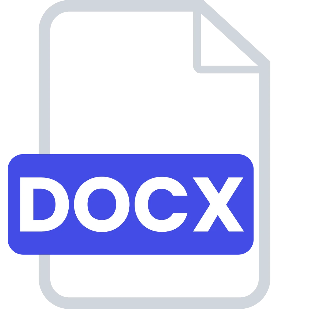 DOCX Document File Icon Free PNG