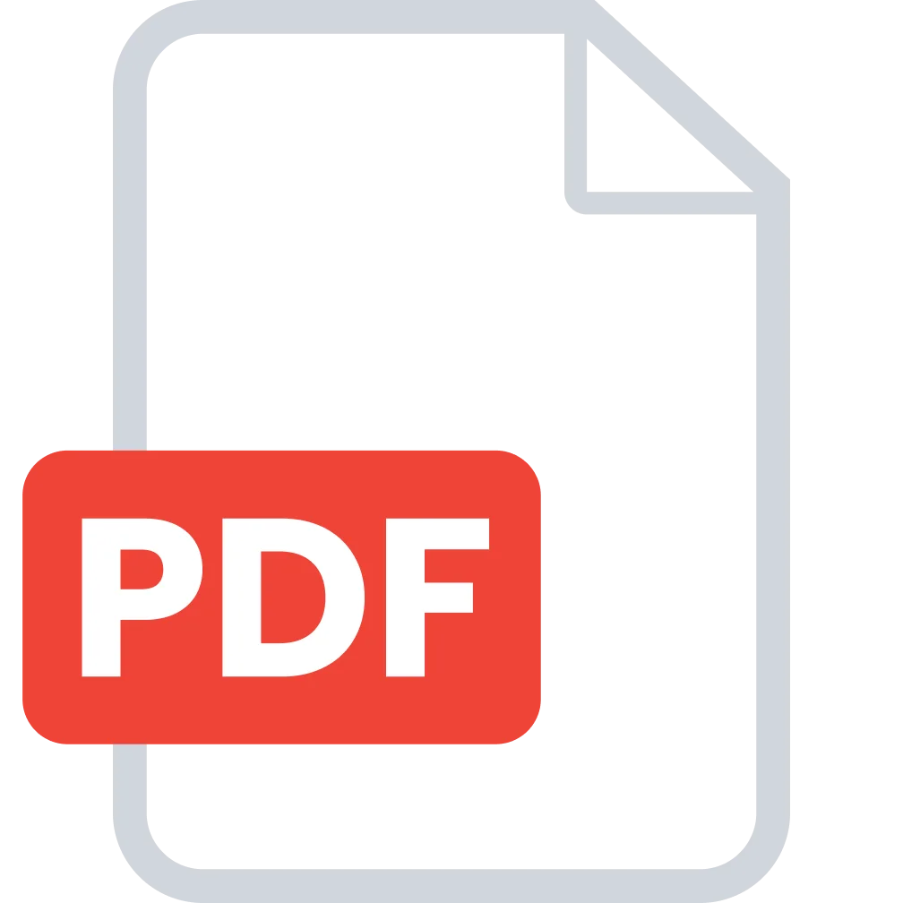 PDF Document Icon with Red Badge Free PNG