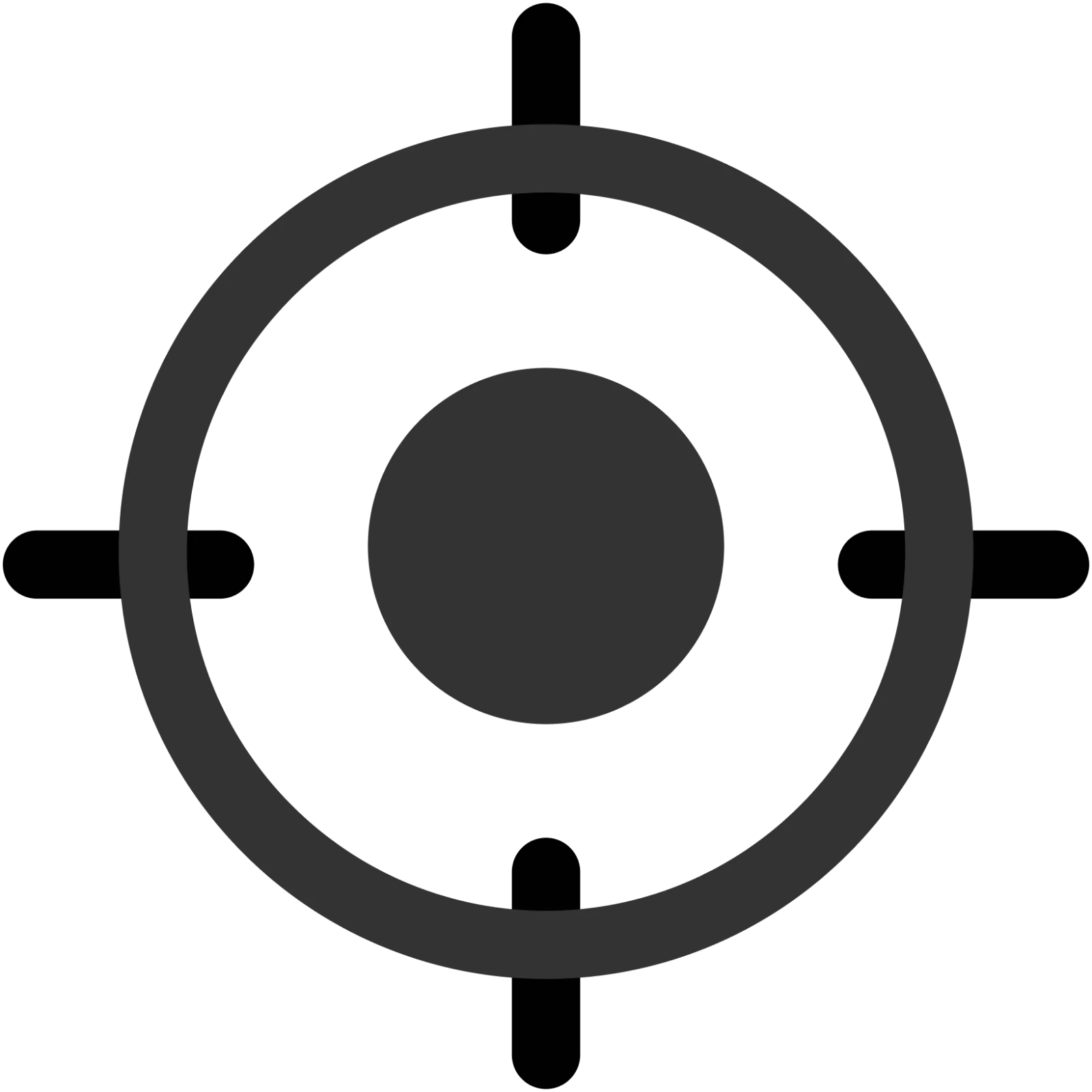 Dark Gray Concentric Circle Icon Free PNG