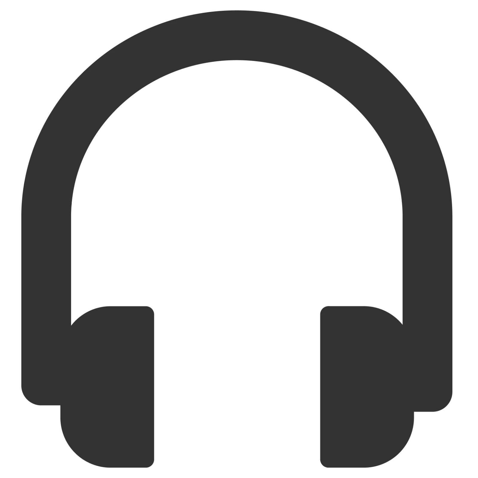 Dark Gray Headphones Icon Free PNG