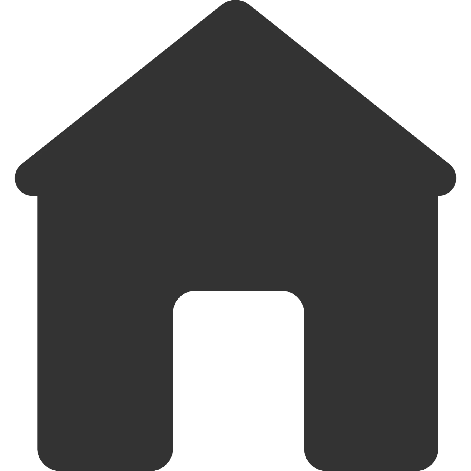 Dark Gray House Silhouette Free PNG