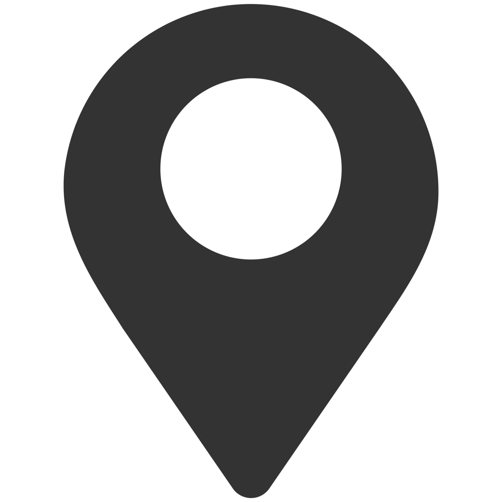 Dark Gray Location Pin Icon Free PNG