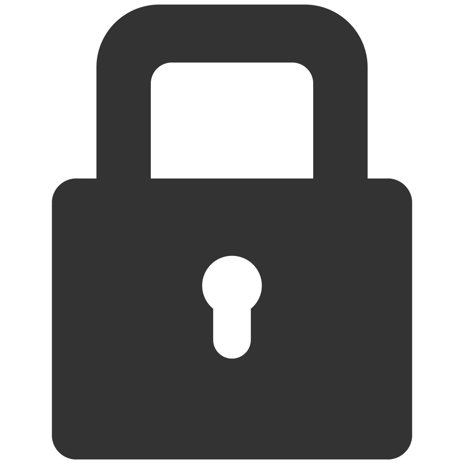 Dark Gray Padlock Icon Free PNG