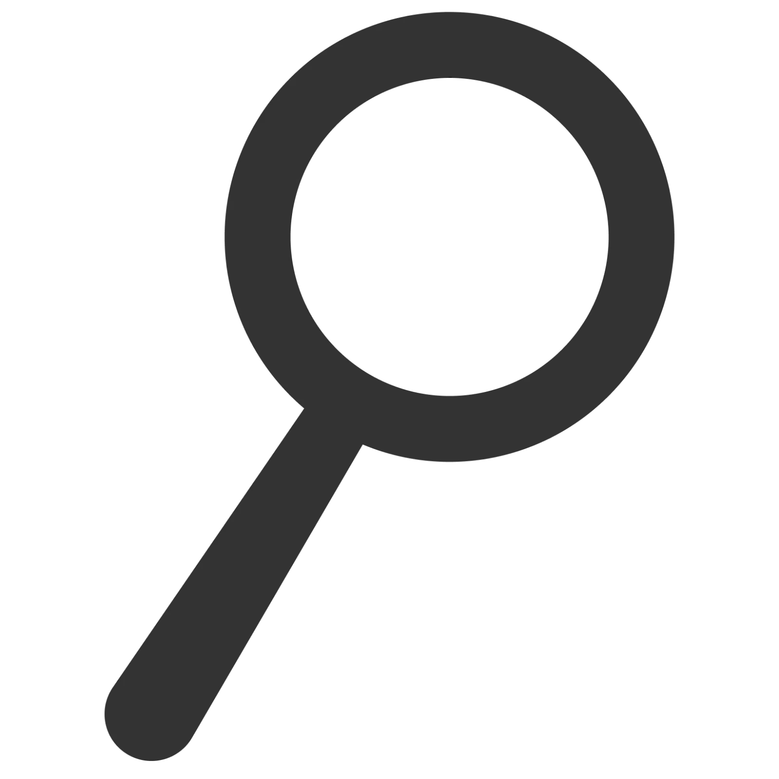 Dark Gray Magnifying Glass Icon Free PNG