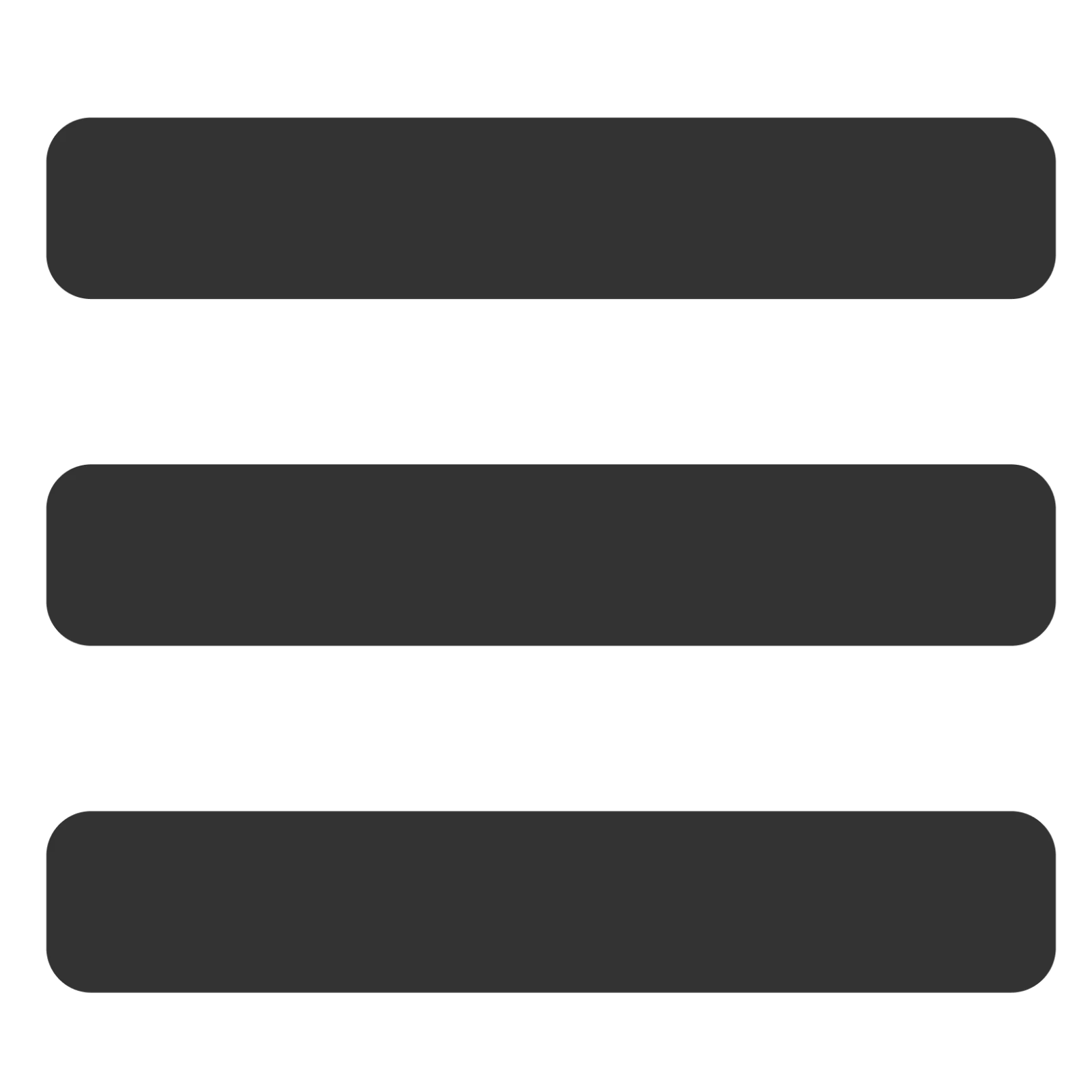 Dark Gray Hamburger Menu Icon Free PNG