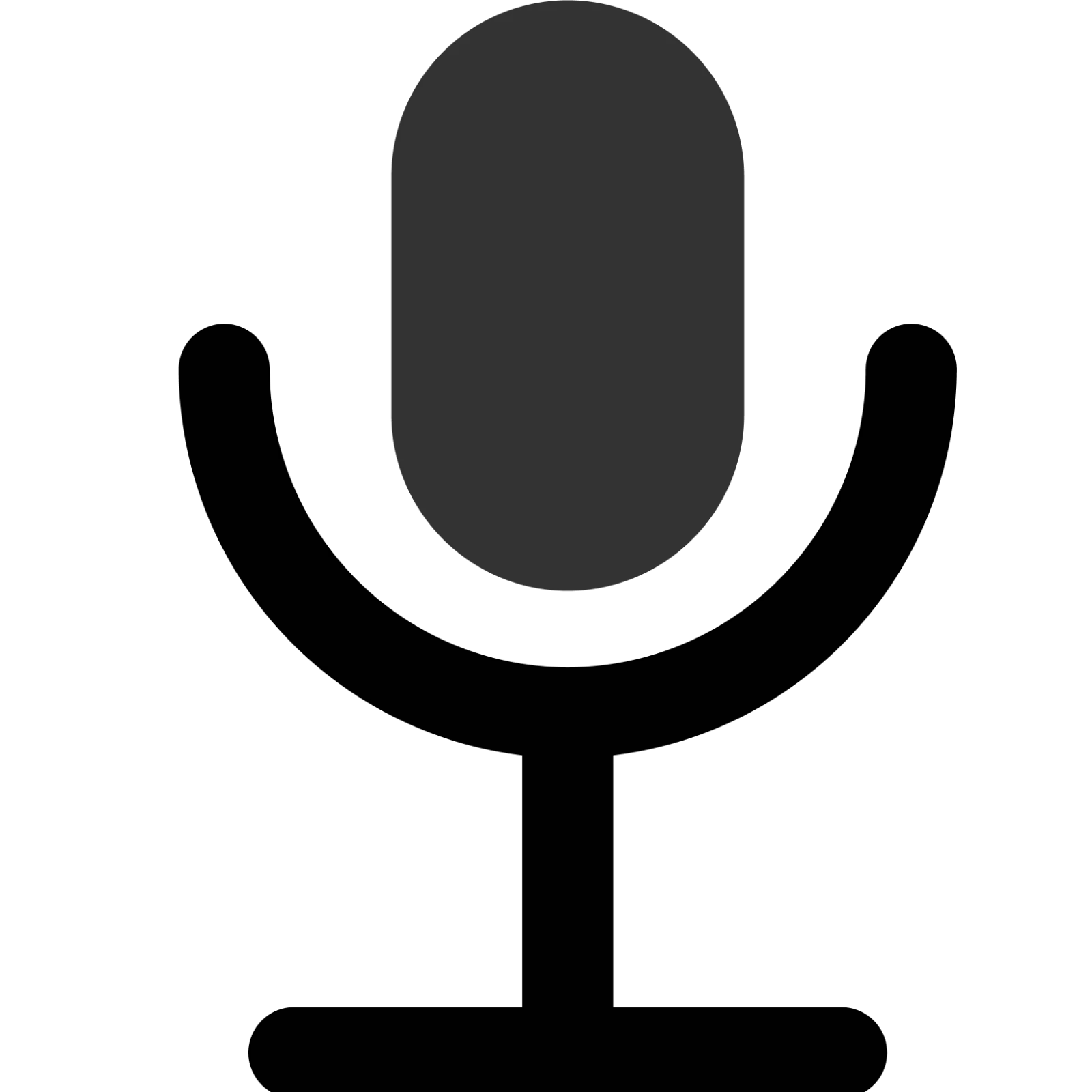 Simple Microphone Silhouette Free PNG