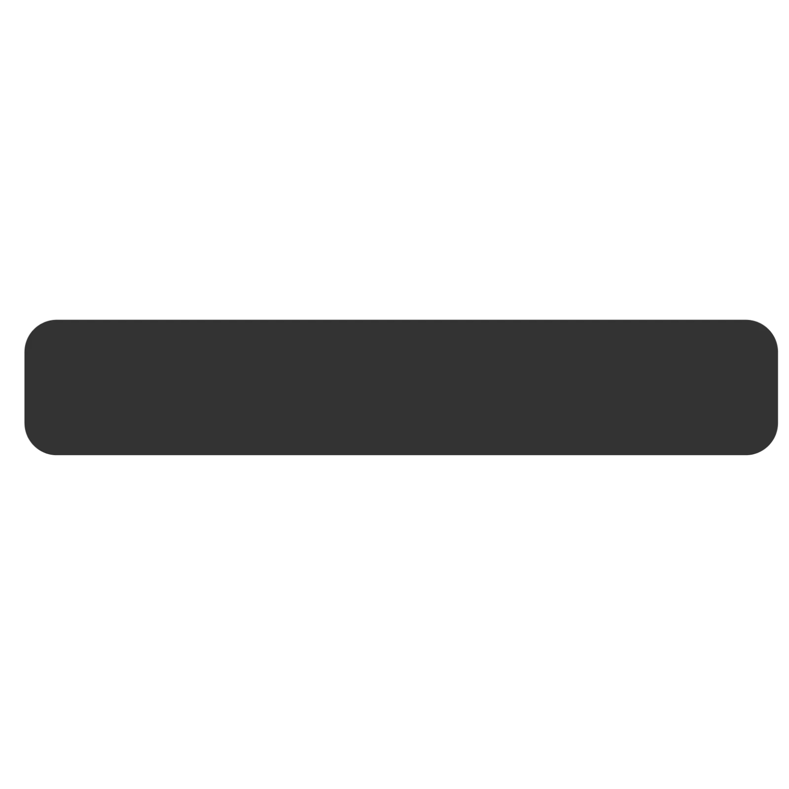Dark Gray Minus Sign Free PNG