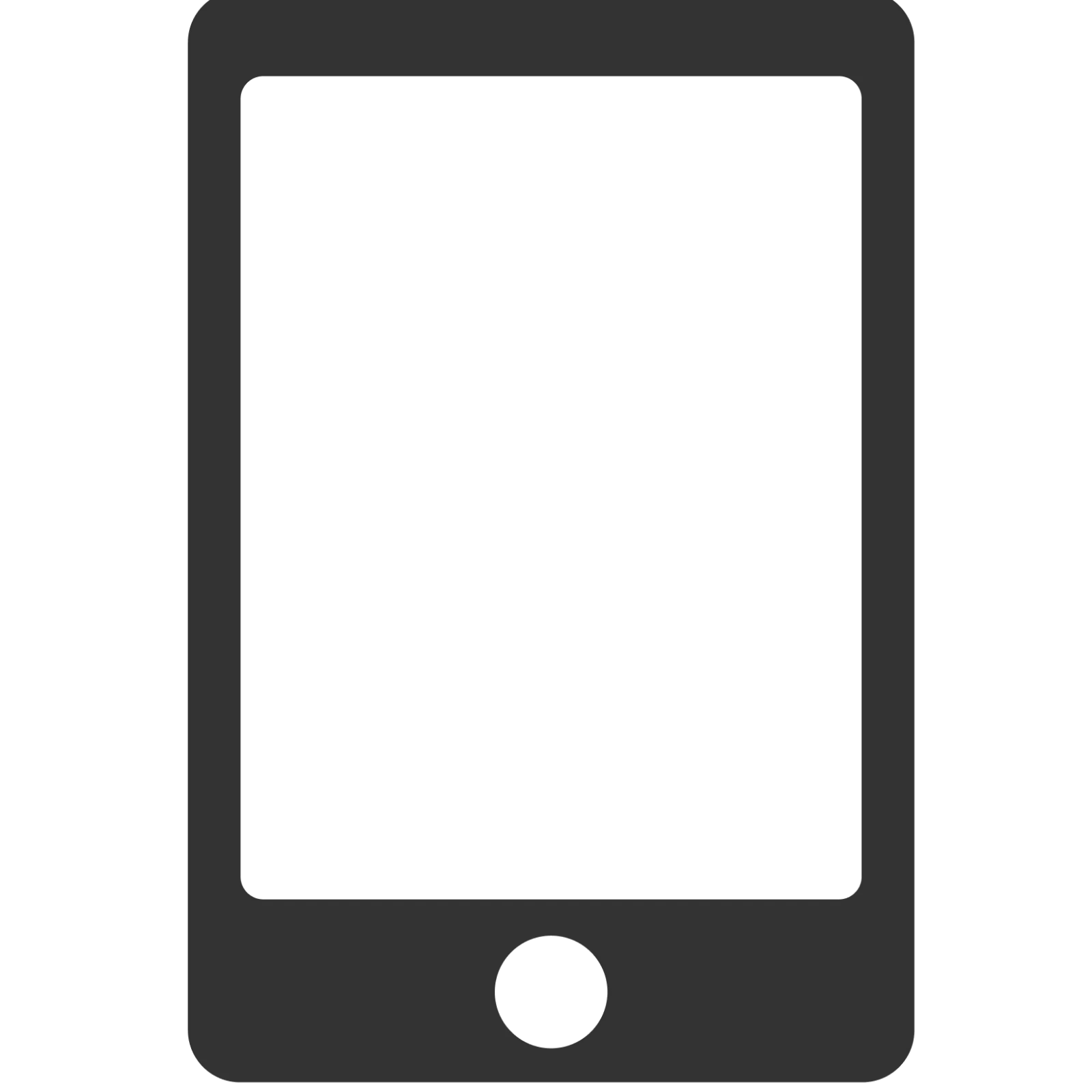 Front-Facing Smartphone Silhouette Free PNG