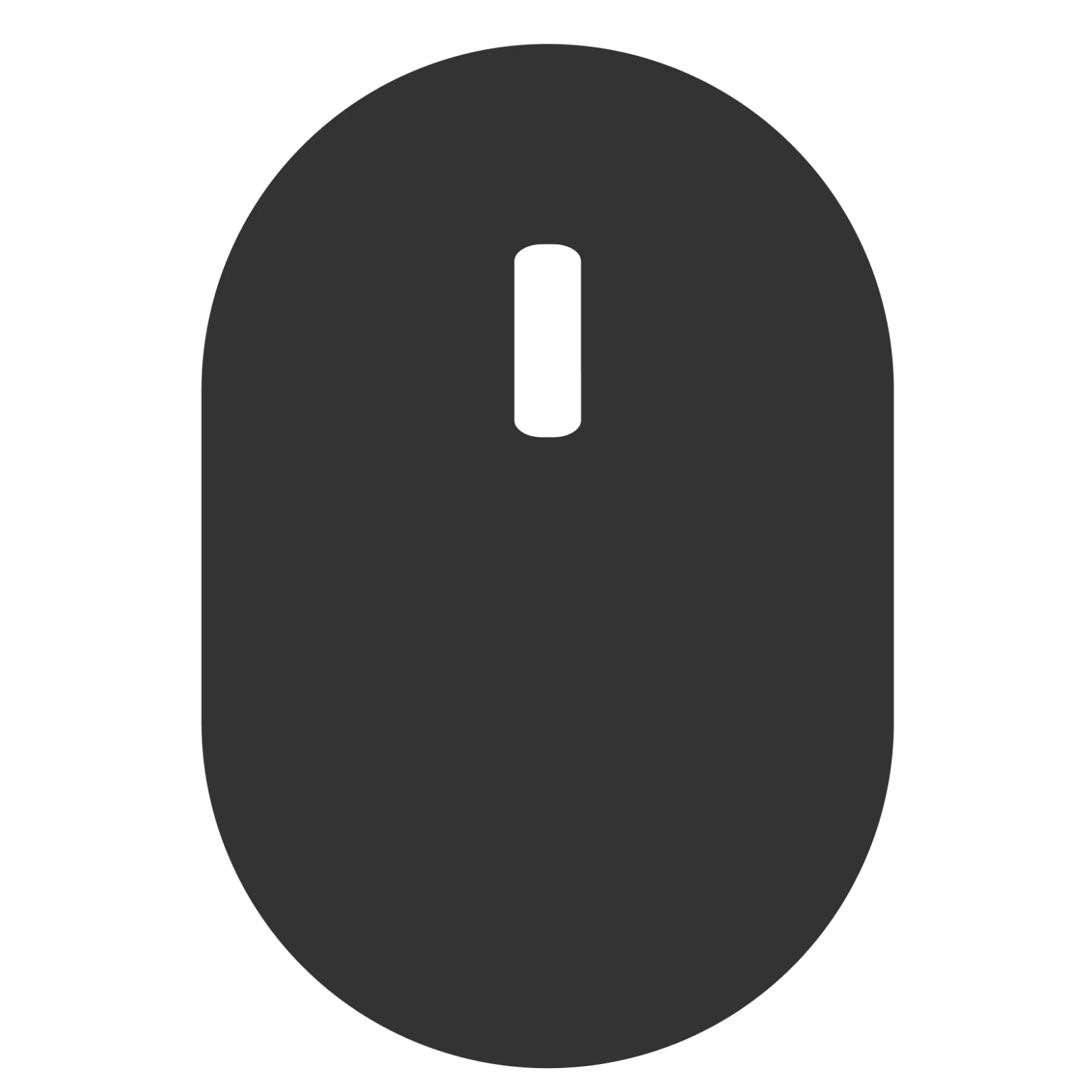 Minimal Computer Mouse Silhouette Free PNG