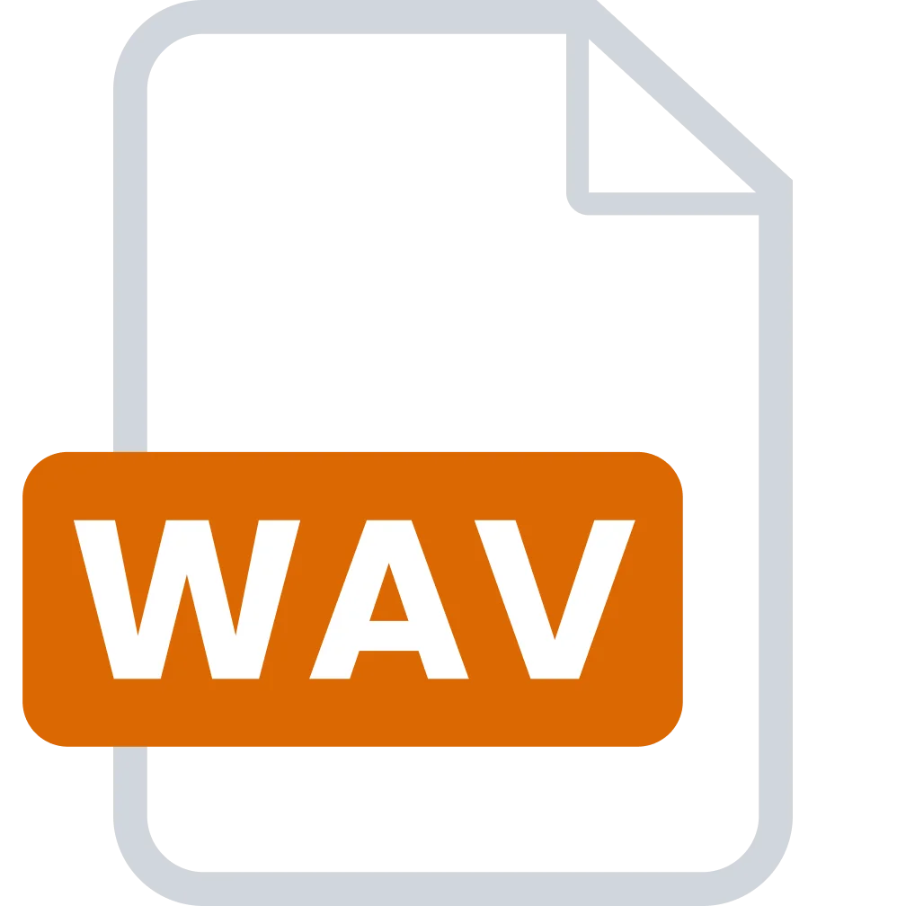 WAV Audio File Icon Free PNG