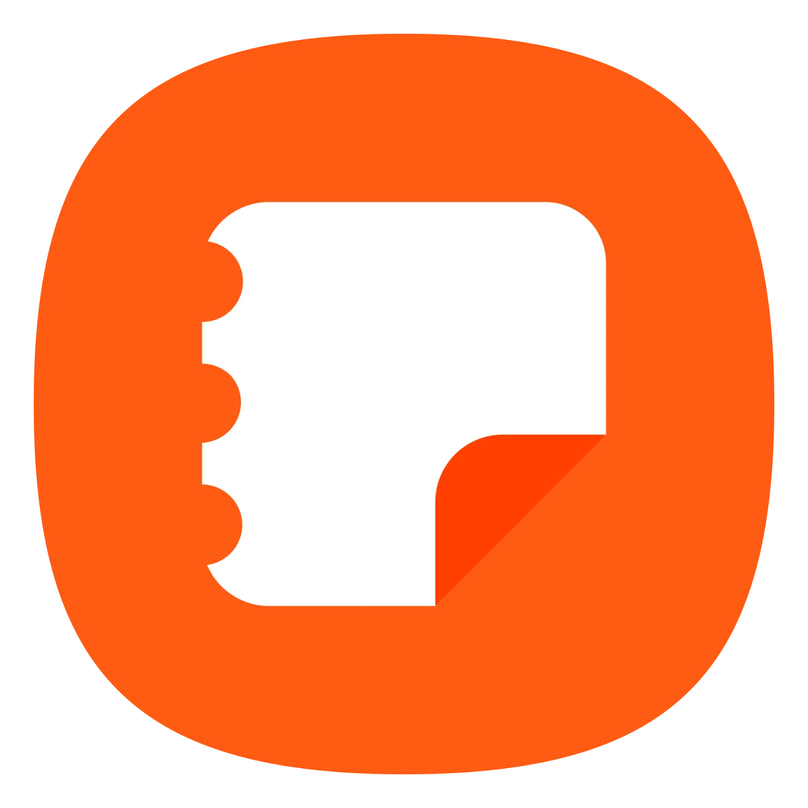White Ticket Stub Icon on Orange Circle Free PNG