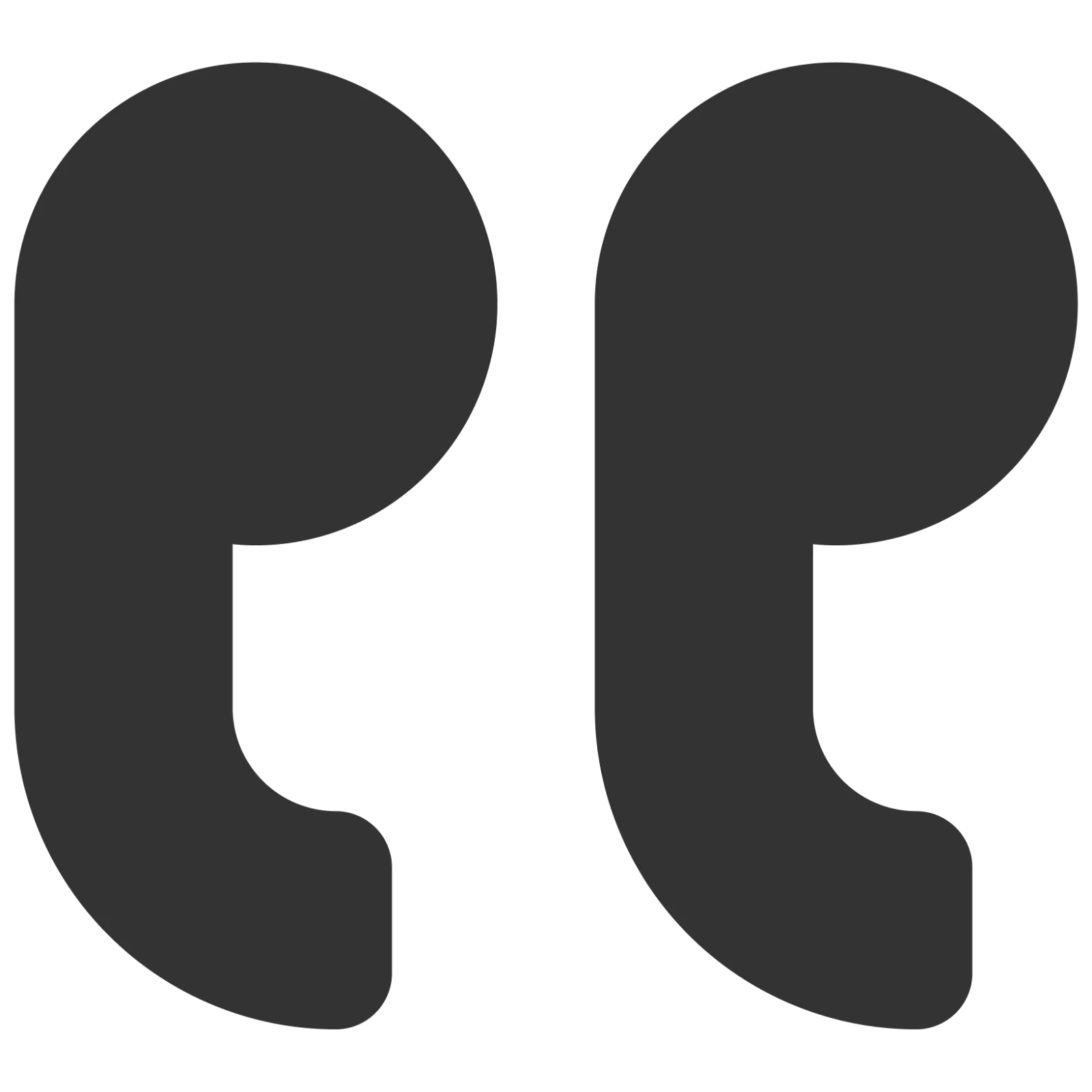 Dark Gray Curly Opening Quotation Marks Free PNG