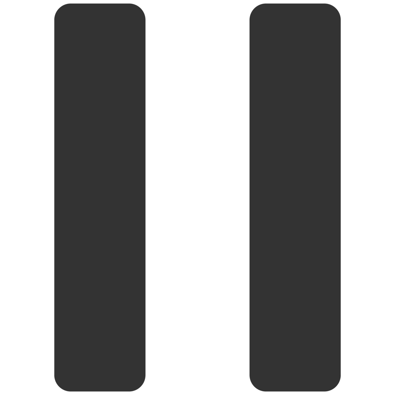 Minimalist Pause Symbol with Rounded Bars Free PNG