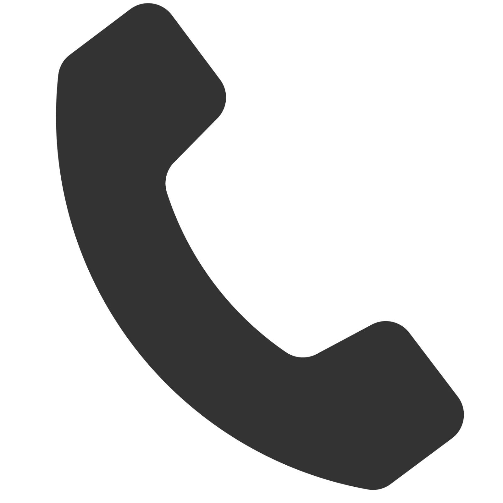 Dark Gray Telephone Handset Icon Free PNG