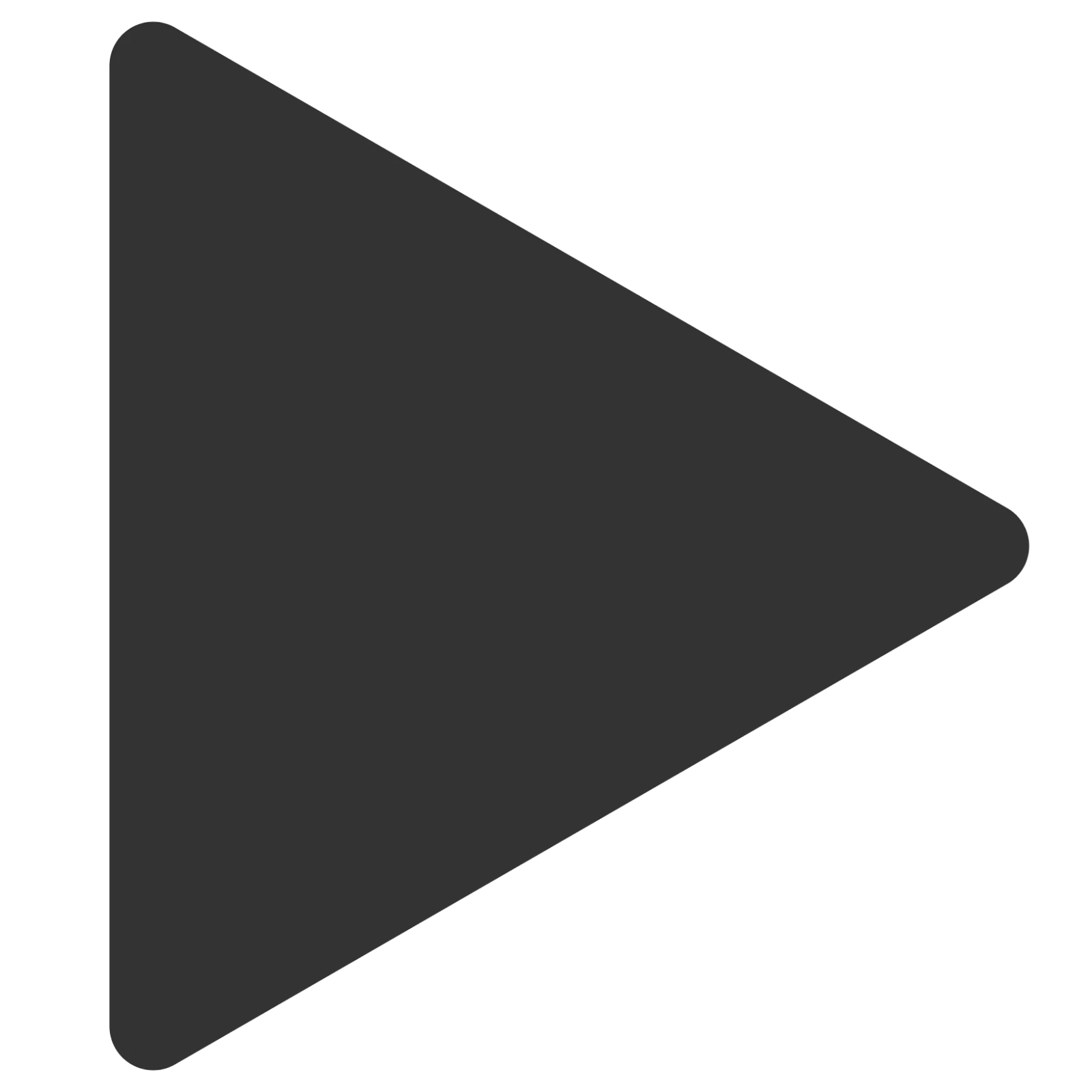 Dark Gray Right-Pointing Play Button Free PNG