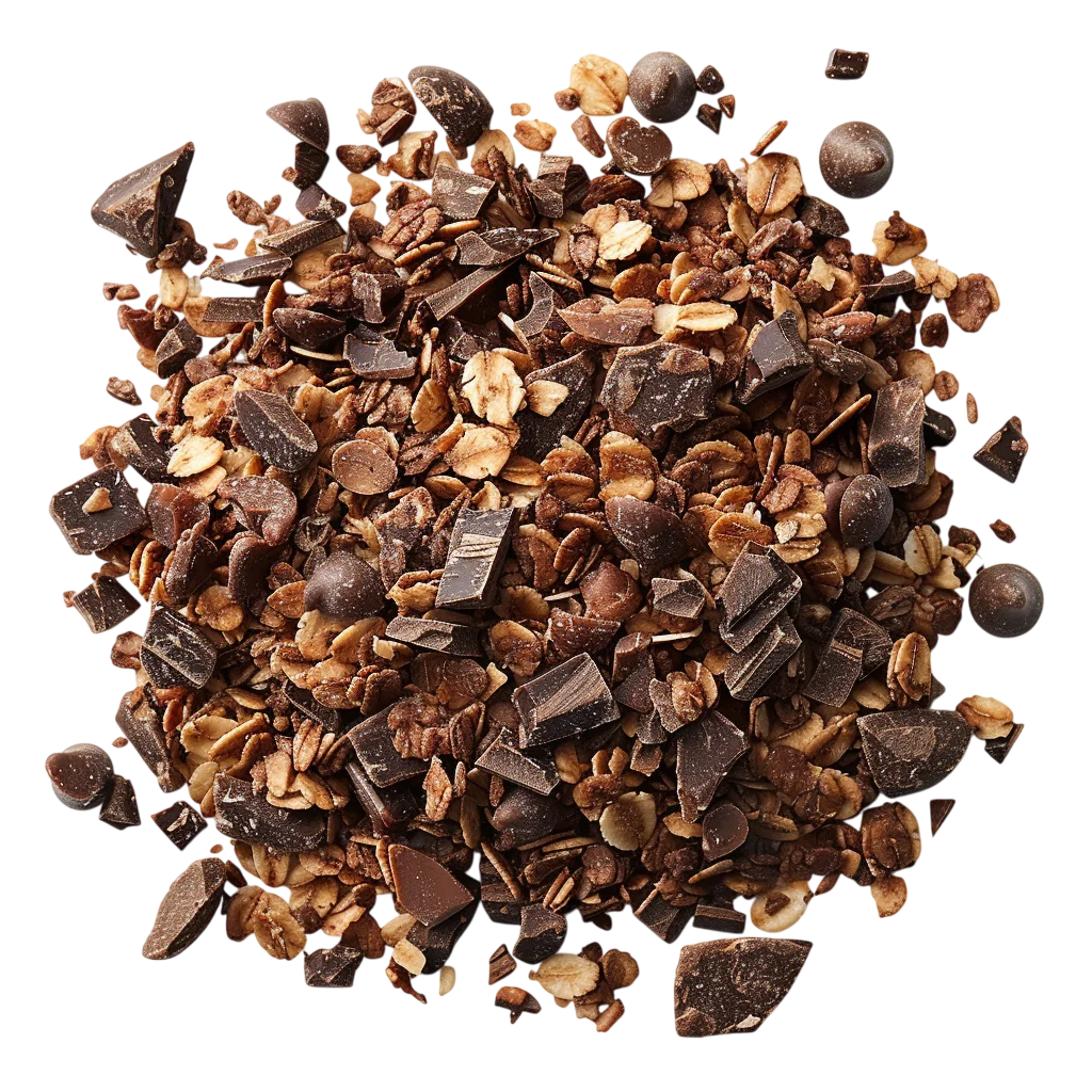 Chocolate Granola with Oats and Chocolate Pieces - Free PNG