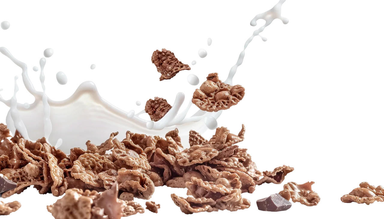 Chocolate Cereal and Milk Splash Free PNG
