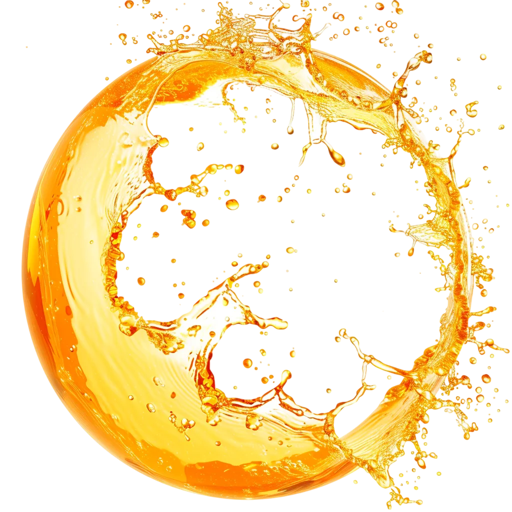 Orange Liquid Splash Ring Free PNG
