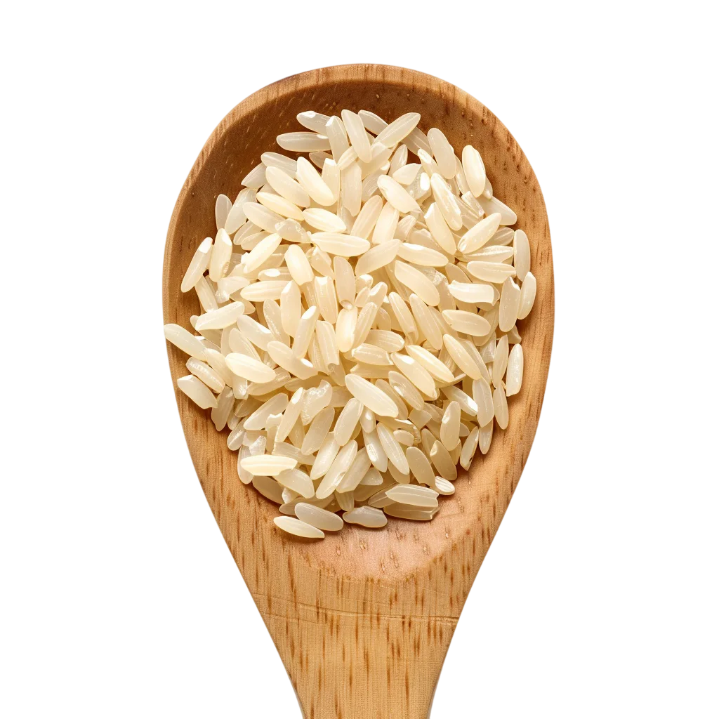 Wooden Spoon Filled with Uncooked Rice | Free PNG