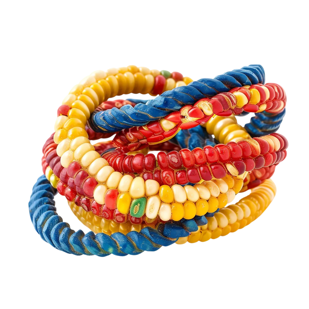 Colorful Coiled Bead Bracelets | Free PNG