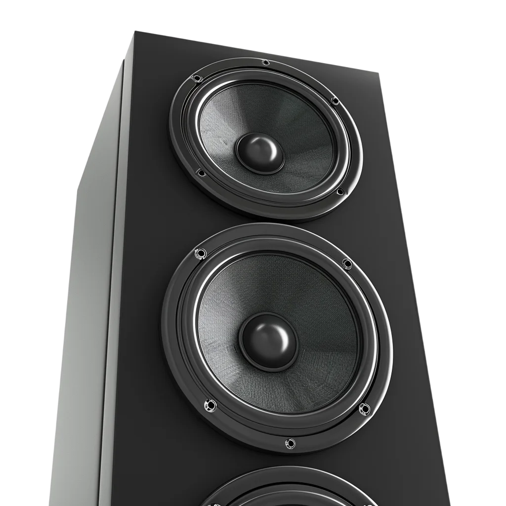 Black Three-Driver Speaker Cabinet Free PNG