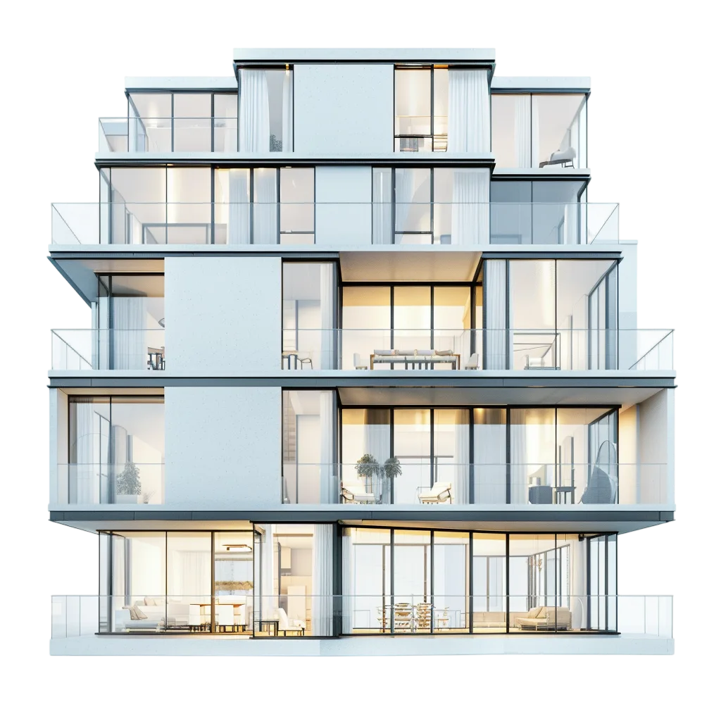 Modern Glass Apartment Building | Free PNG