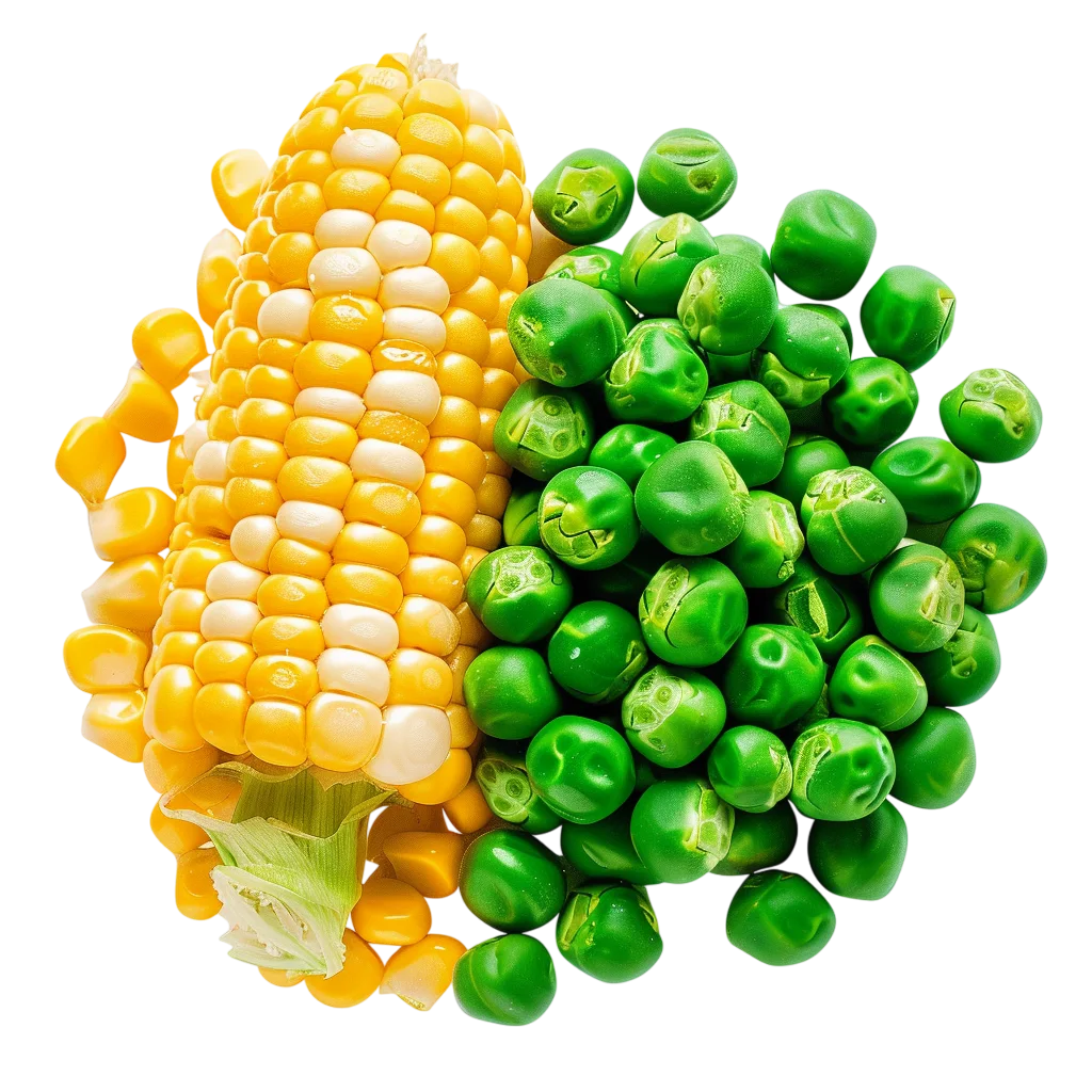 Yellow Corn and Green Peas Free PNG