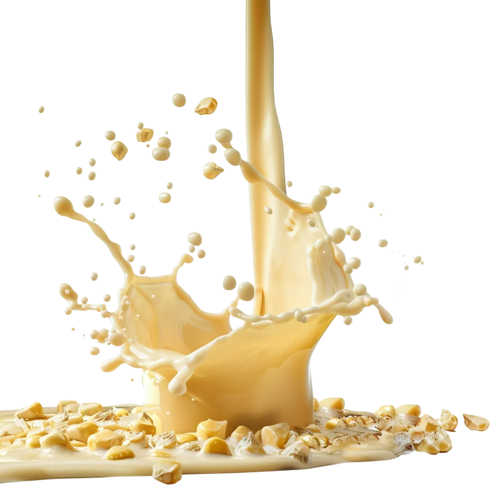 Golden Milk Splash with Cereal Flakes | Free PNG