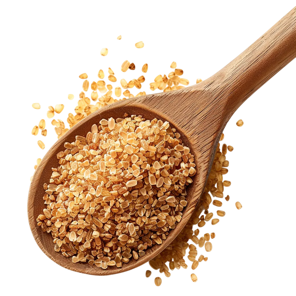 Wooden Spoon Filled with Golden Seeds Free PNG