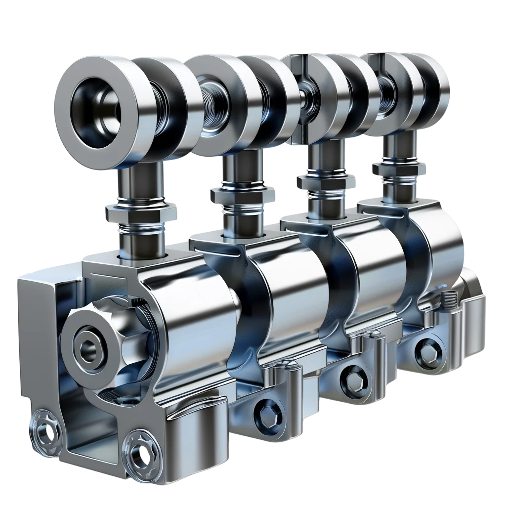 Chrome Industrial Mechanical Assembly Free PNG