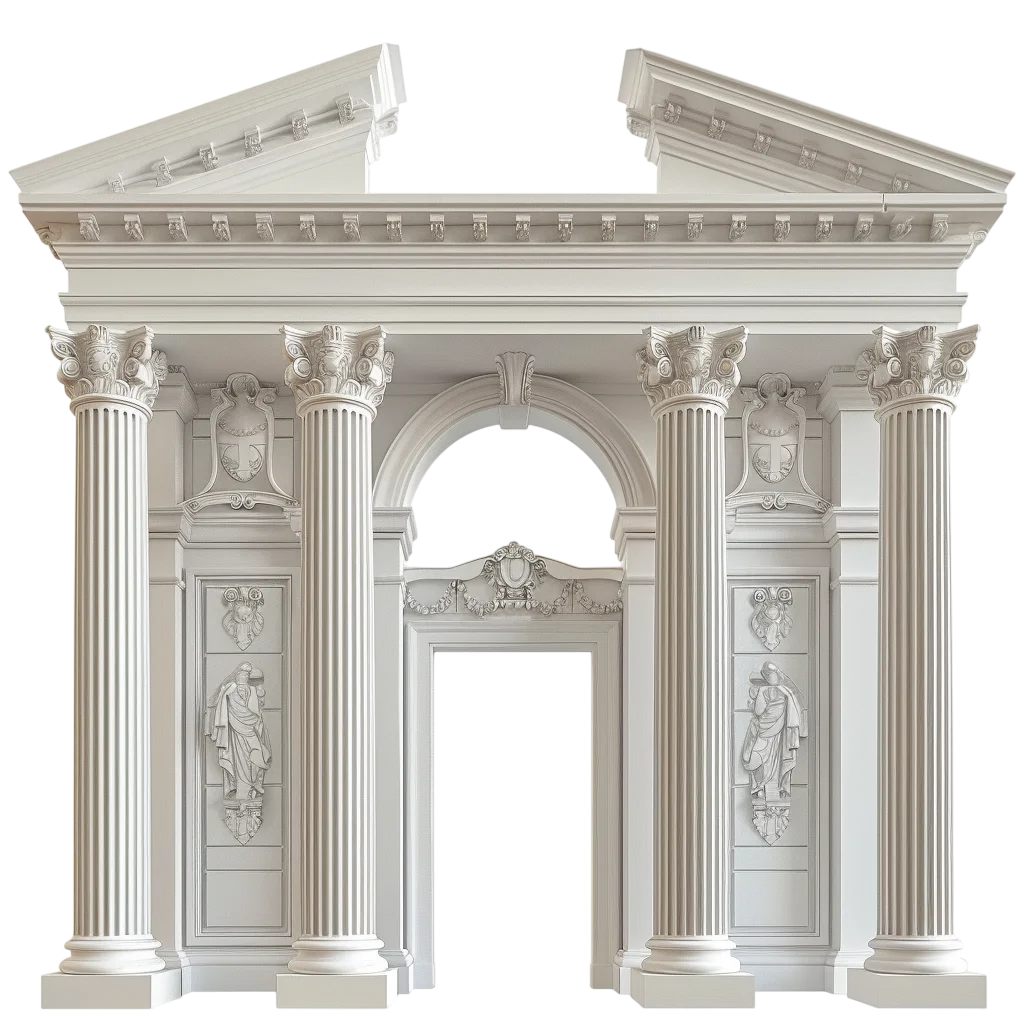 Ornate Neoclassical Entrance Facade Free PNG