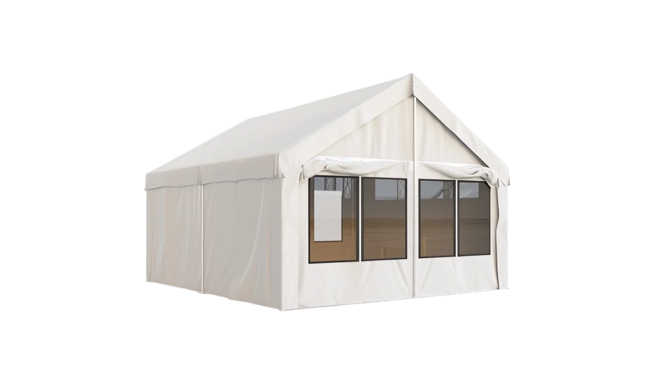 White Event Marquee Tent with Windows Free PNG