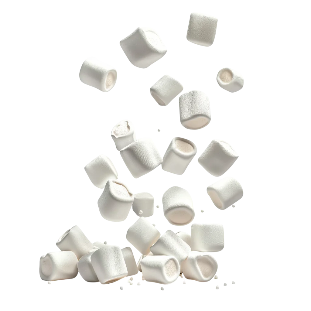 Scattered White Marshmallows Free PNG