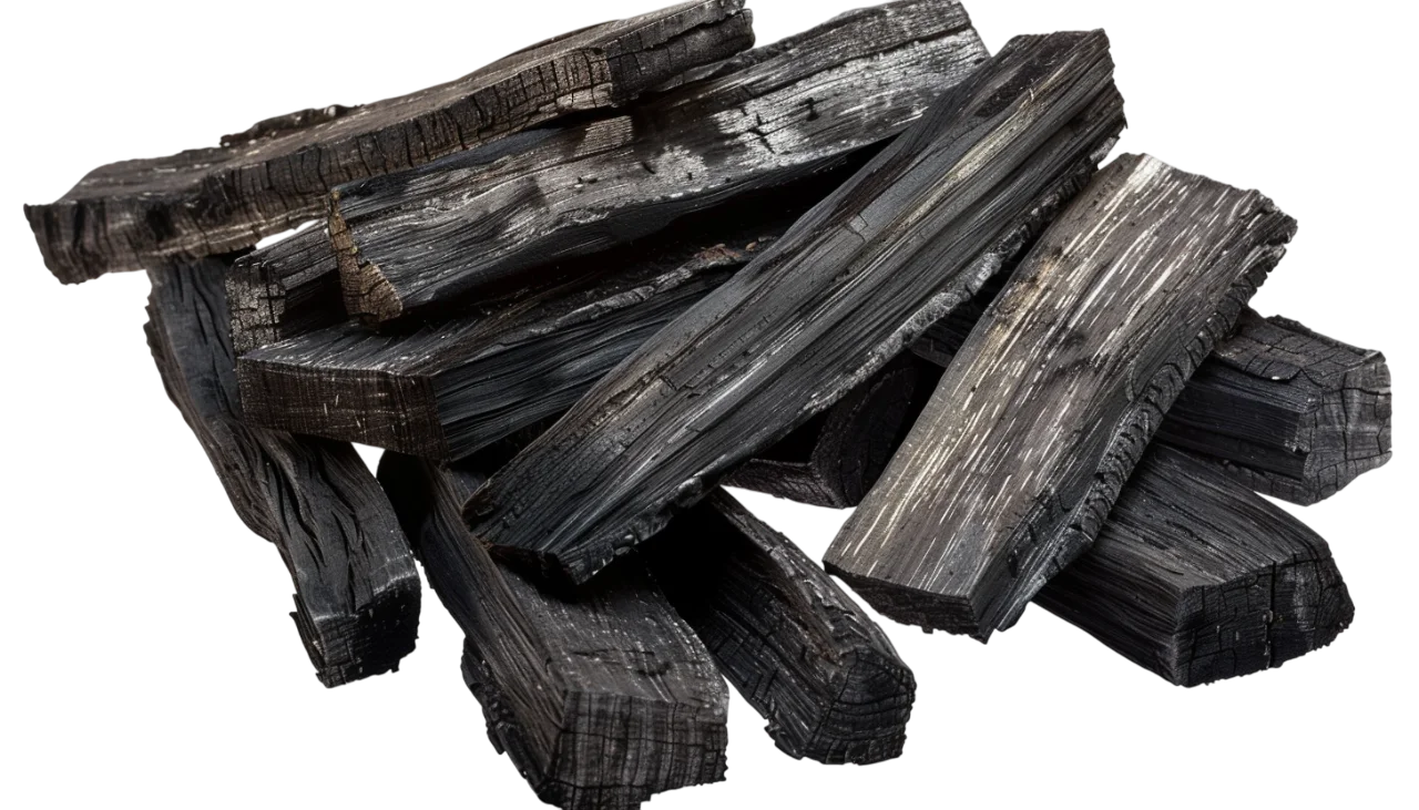 Stack of Charred Firewood Free PNG