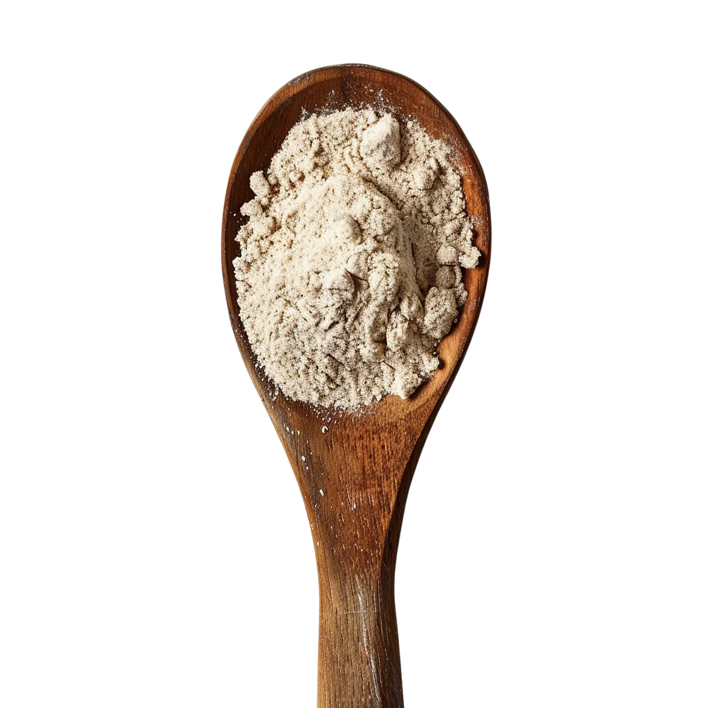 Pale Powder in a Wooden Spoon Free PNG