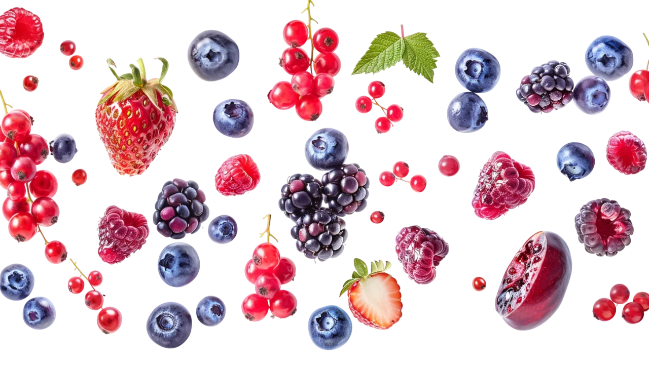 Mixed Berries and Fruit Cutouts Free PNG