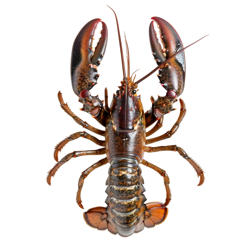 Brown Lobster with Raised Claws – Free PNG