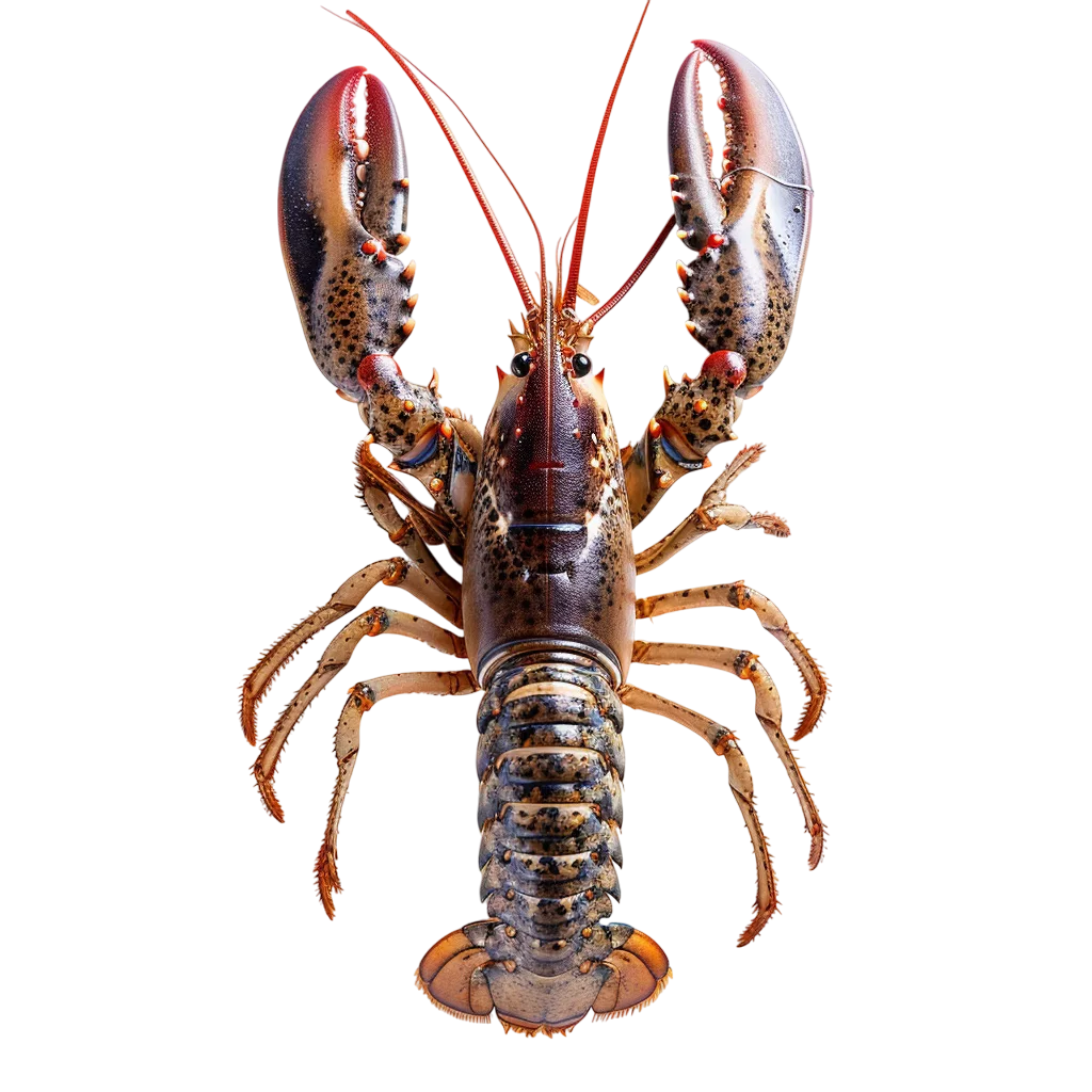 Detailed Lobster with Raised Claws - Free PNG