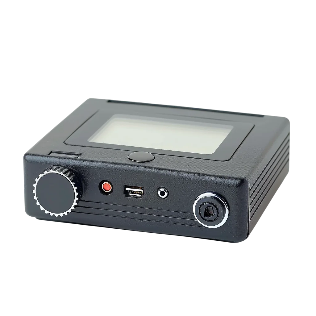 Black Electronic Device with Display and Front Controls Free PNG