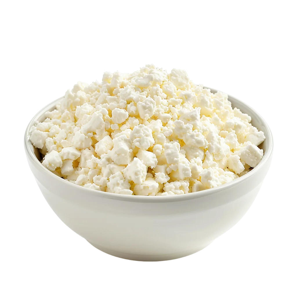 Bowl of Cottage Cheese Curds - Free PNG