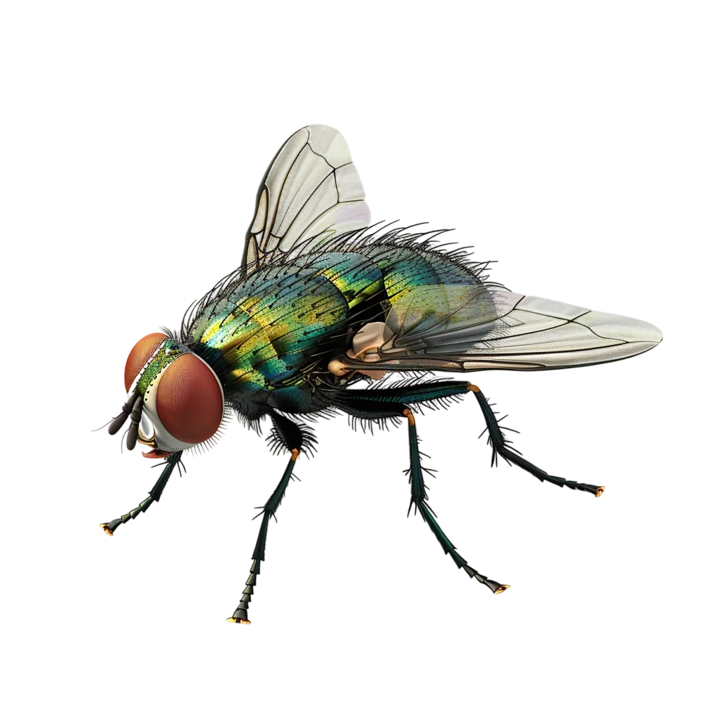 Iridescent Green Fly Insect Free PNG